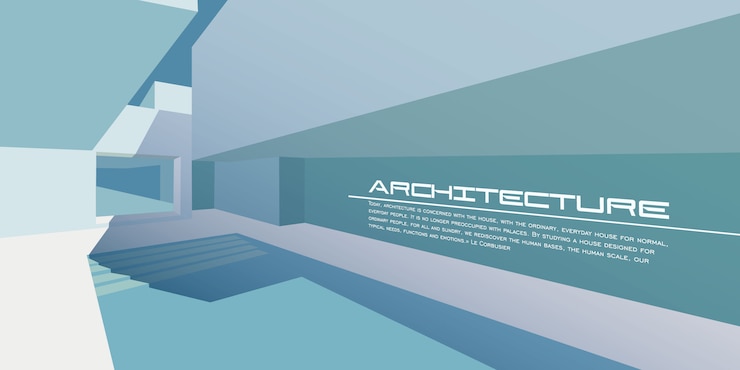 Vector contemporary architecture vector mockup for a layout landing page or design advertising booklet or leaflet