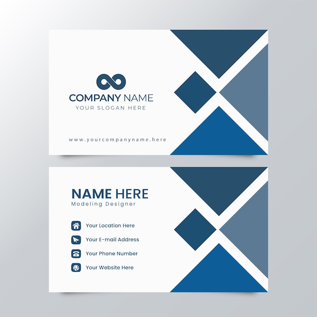 Vector contemporary business card design template