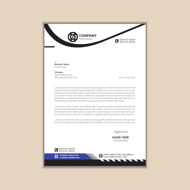 Contemporary Business Letterhead for a Modern Brand