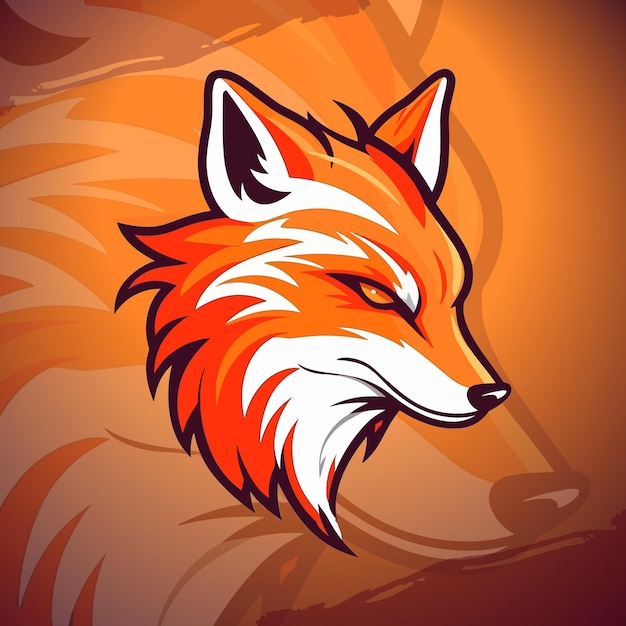 Contemporary Fire Fox Mascot Logo Sport Team Emblem amp Illustration for Esport