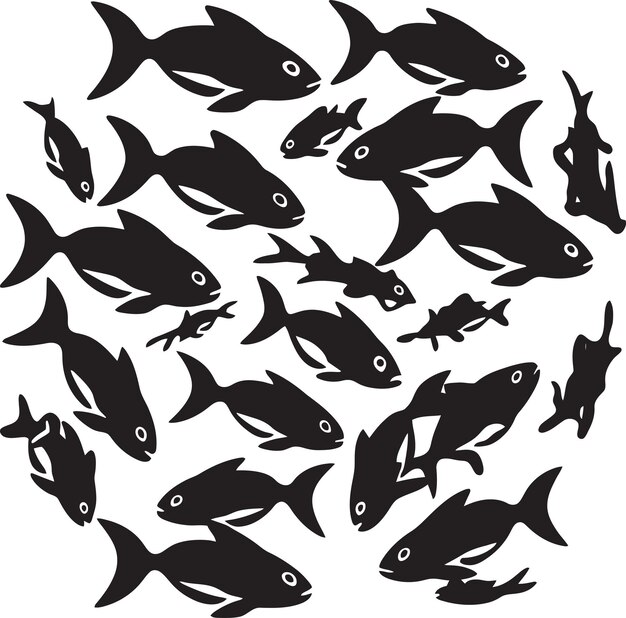 Vector contemporary fish symbol design with contemporary style