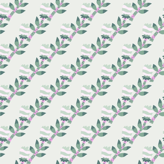 현대 꽃 원활한 패턴 크리 에이 티브 식물 꽃 장식 이상한 식물 끝없는 벽지 순진한 예술