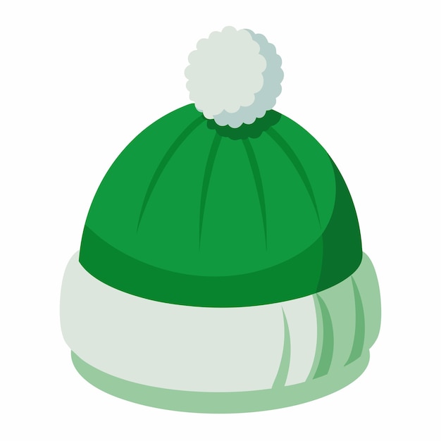 contemporary knitted winter hat flat pictogram