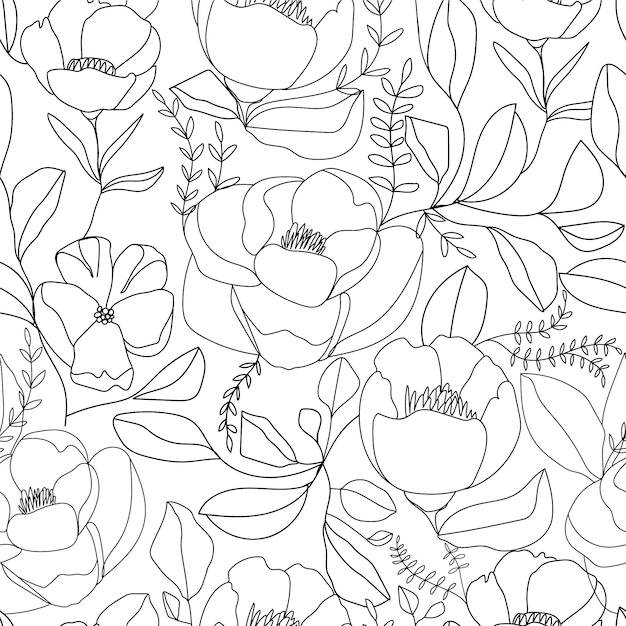 Vector contemporary nature seamless pattern.