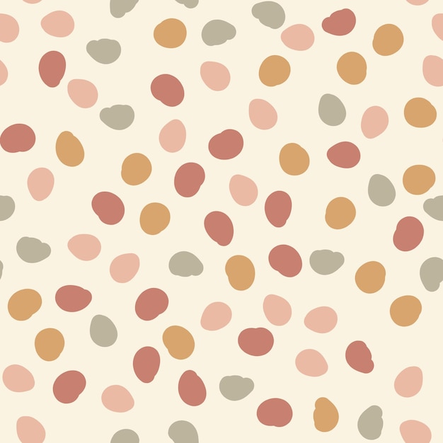 Contemporary polka dot shapes seamless pattern in vector