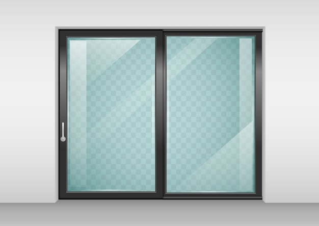 Vector contemporary sliding door