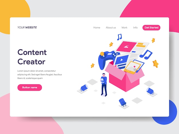 Content Creator Illustratie
