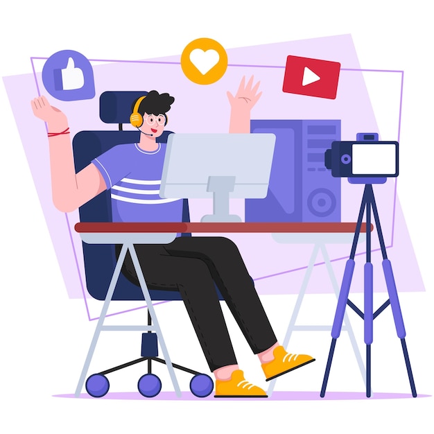 content creator illustration_reaction content