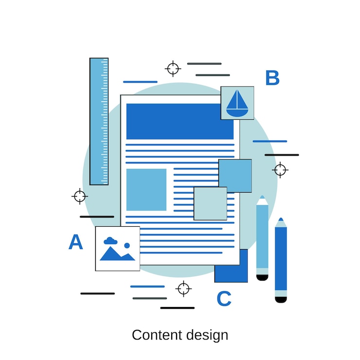 Vector content design flat design style vector concept illustration