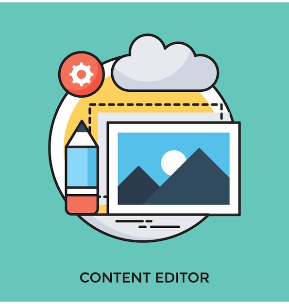 Content Editor Flat vector Icon