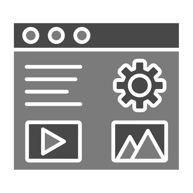 Vector content management icon