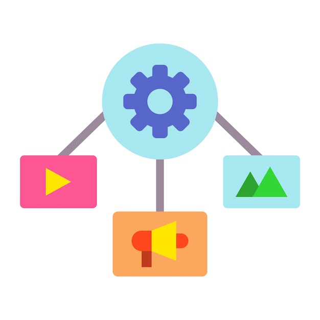 Vector content management icon