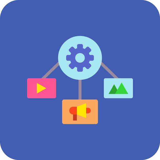 Vector content management icon