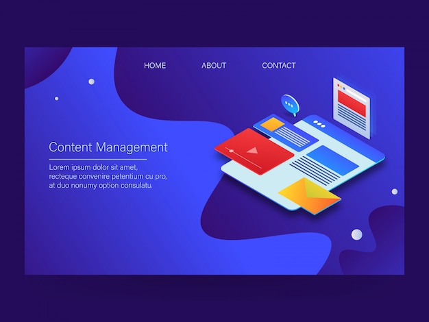 Content management landing page