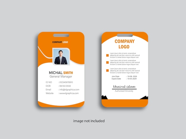 Content marketing Office ID Card Design