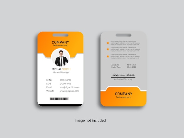 Content marketing Office ID Card Design