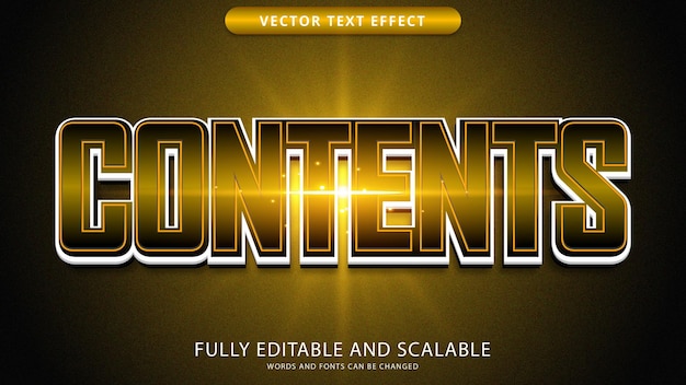 Content text effect editable eps file