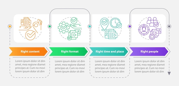 Content tips rectangle infographic template