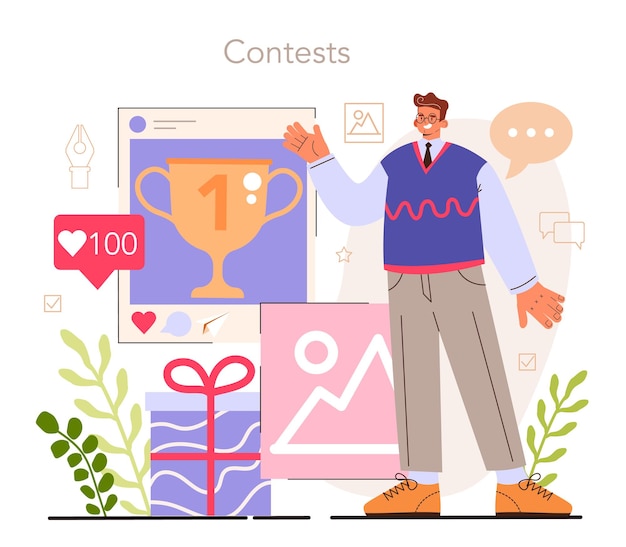 Contest social media content manager guidance how create visual