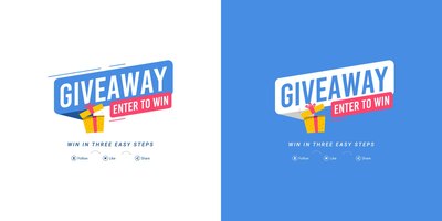 Contest time giveaway design template