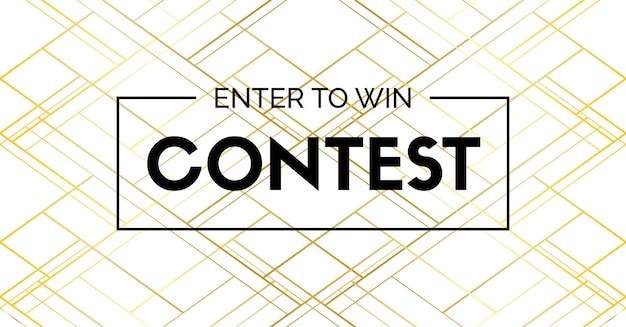 Contest vector luxury banner enter to win