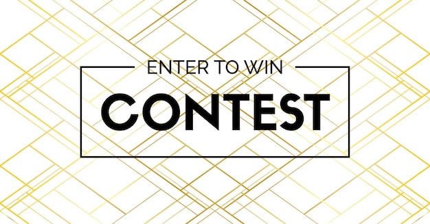 Contest vector luxury banner Enter to win