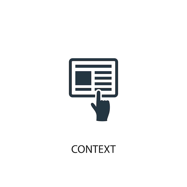 Contextpictogram. Eenvoudige elementenillustratie. context concept symbool ontwerp. Kan gebruikt worden voor web en mobiel.