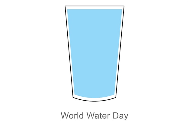 Continu één lijn tekening van aardwater Wereldwaterdag concept geïsoleerde vector illustratie