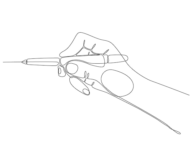 continuous drawing line of hand drawn premium line vector