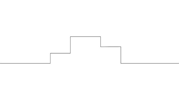 Vector continuous drawing of one line of the pedestal