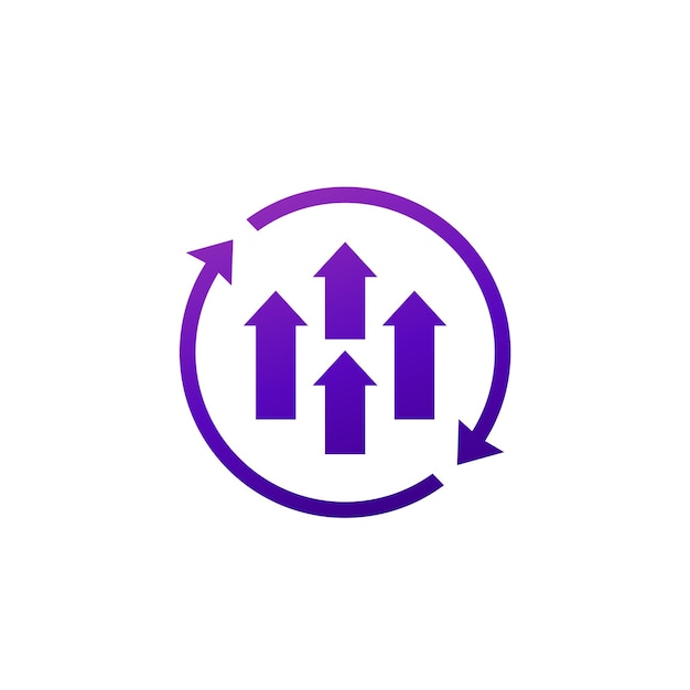 Continuous growth and improvement icon