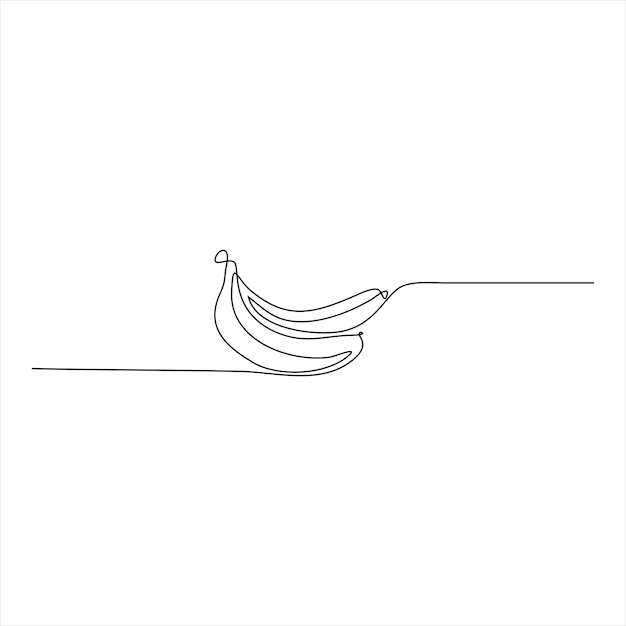 continuous line art of banana