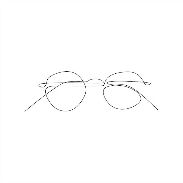 continuous line art of glasses