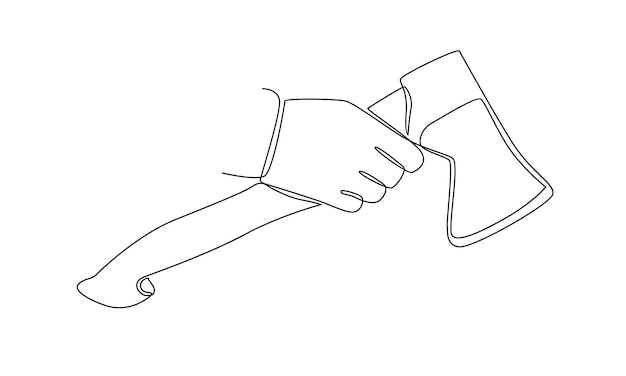 Axe の連続ラインのイラスト
