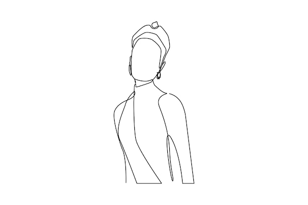 Continuous line drawing of beautiful miss universe Womens day minimalist concept simple line simple continuous line Females for feminism independence sisterhood empowerment activism