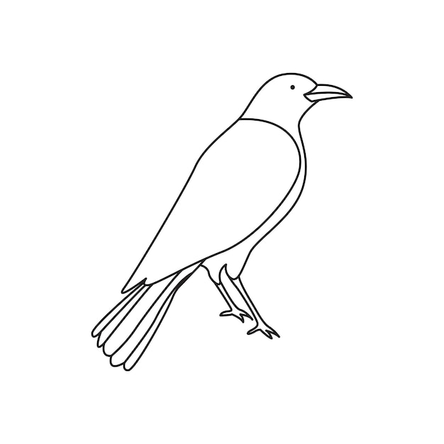 Continuous line drawing birds vector illustration animal bird minimalism for tattoo logo and poste