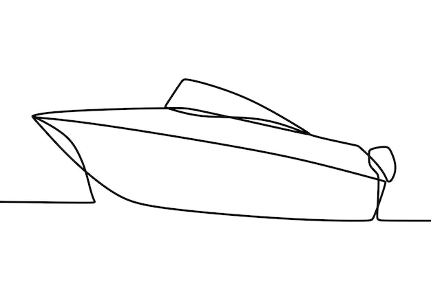 Speed Boat Line Drawing Vector Images (over 490)