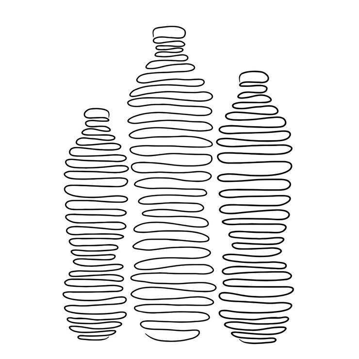 Vector continuous line drawing of bottle of water vector illustration