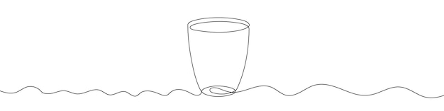 Continuous line drawing of cup The mug one line icon One line drawing background