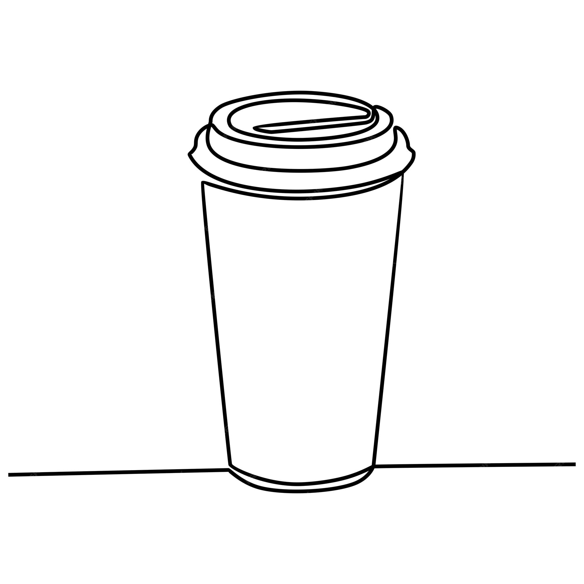 Plastic cups with lids straws and different Vector Image