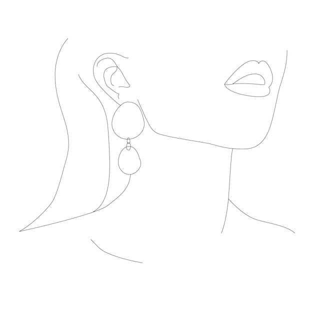 Premium Vector | Continuous line drawing faces the concept of ...