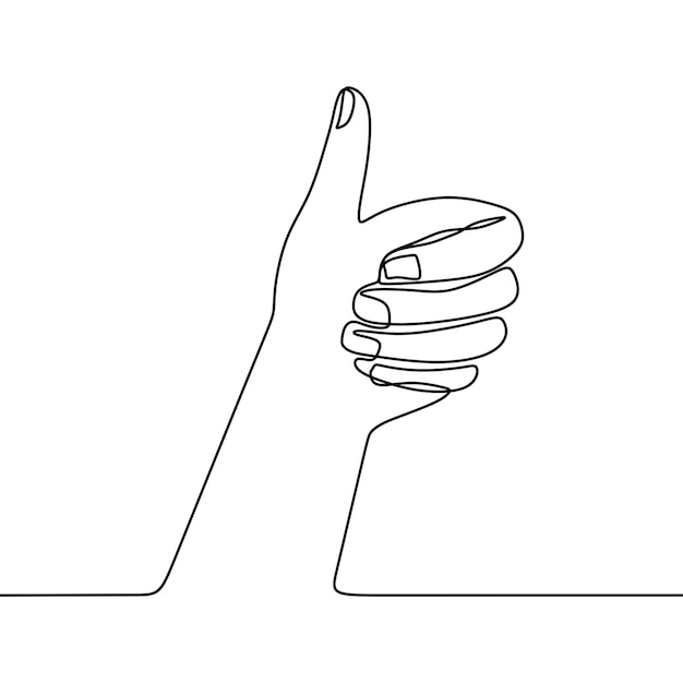 continuous line drawing on hand gestures