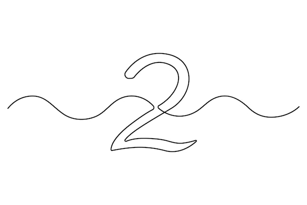数字2の連続ライン描き