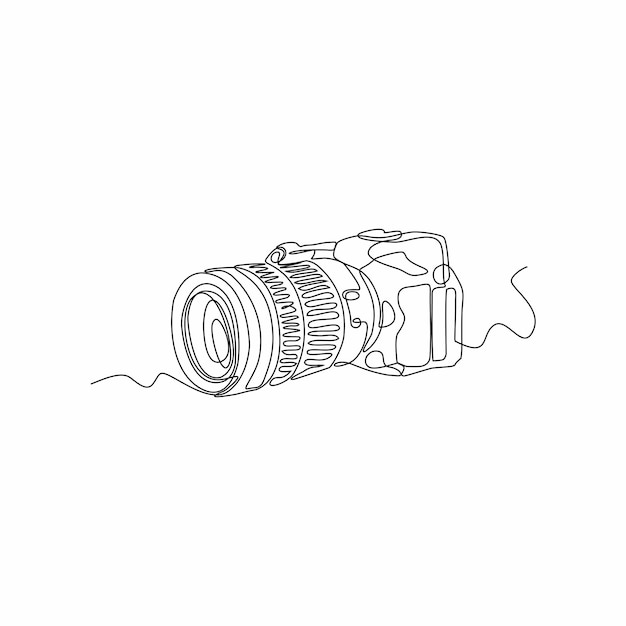 レトロカメラの連続線画