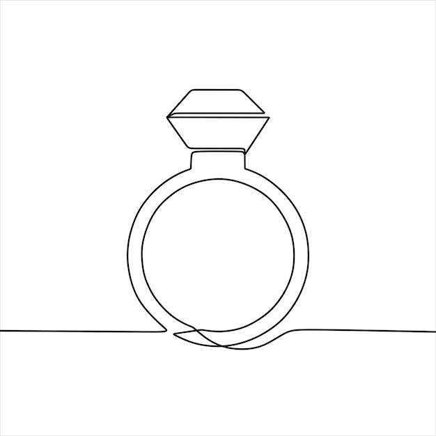 Continuous line drawing on ring