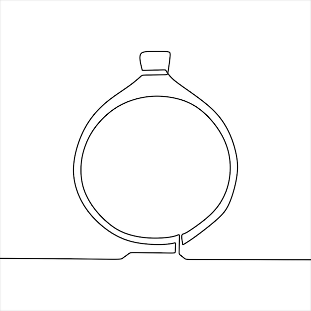 Continuous line drawing on ring