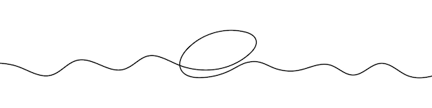 Continuous line drawing of round frame One line icon of frame