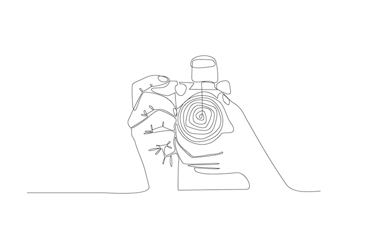 Vector continuous line drawing of shooting hand vector premium vector