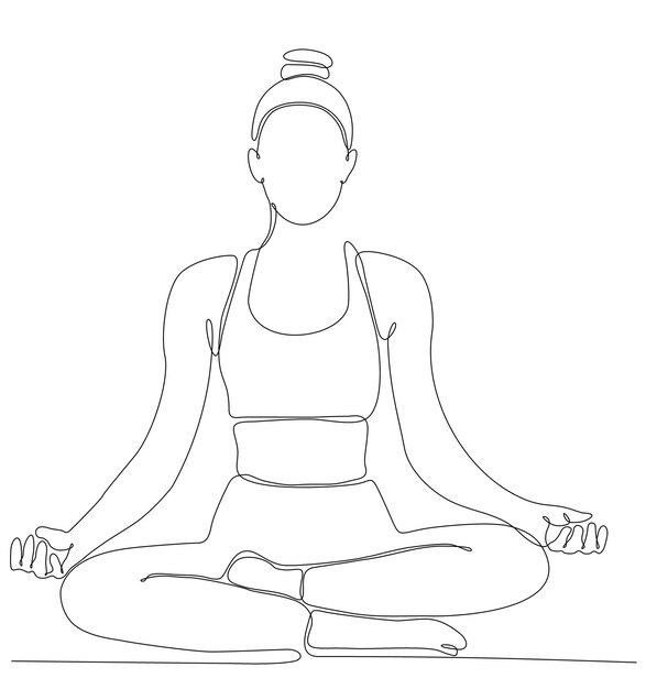 Yoga line art Vectors & Illustrations for Free Download