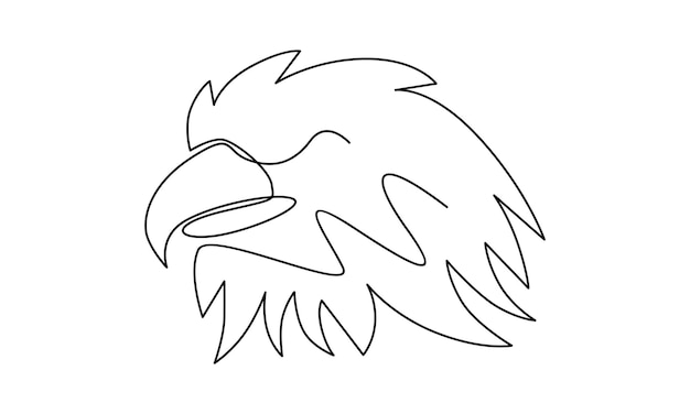 Continuous line of eagle illustration